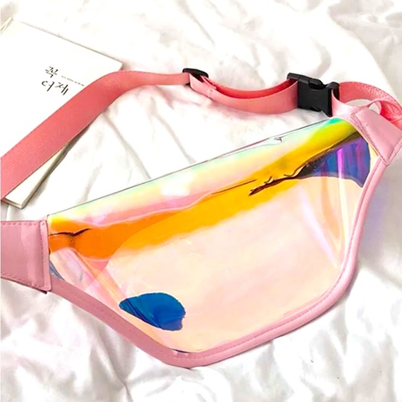 Pastel Iridescent Holographic Waist Belt Shoulder Belt-bag Fanny Pack - Picture 9 of 16